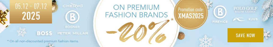 On premium fashion brands -20%