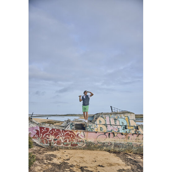 Daniel Springs JAMAL Cotton Touch Nylon Stretch Bermuda Hose grün