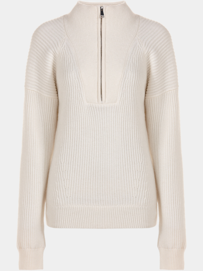 Valiente Troyer Windstopp Strick ecru