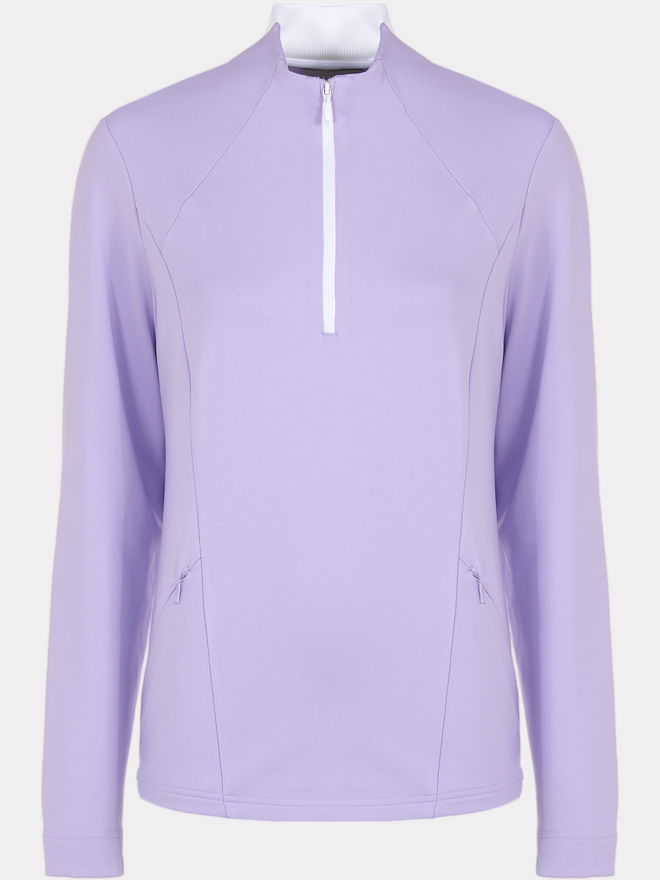 Valiente 1/2 zip stretch thermal midlayer purple