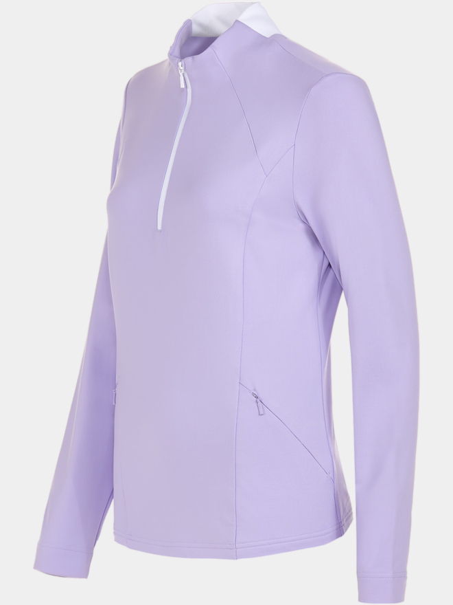Valiente 1/2 zip stretch thermal midlayer purple