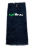 Golf House TriFold Handtuch schwarz
