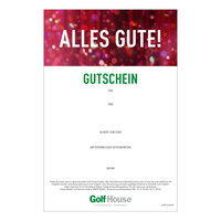 Golf House Gutschein zum Drucken Alles Gute rot