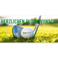 Golf House Gutschein zum Drucken Glückwunsch Ball
