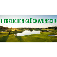 Golf House Gutschein zum Drucken Glückwunsch Platz