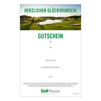 Golf House Gutschein zum Drucken Glückwunsch Platz