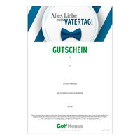 Golf House Gutschein zum Drucken Vatertag