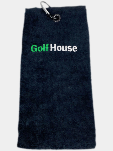 Golf House TriFold Handtuch schwarz