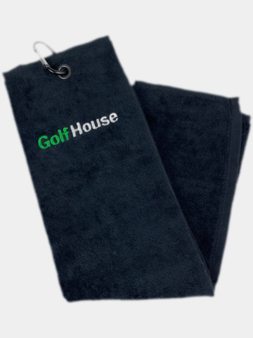 Golf House TriFold Handtuch schwarz