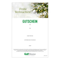 Golf House Gutschein zum Drucken Weihnachten Ball