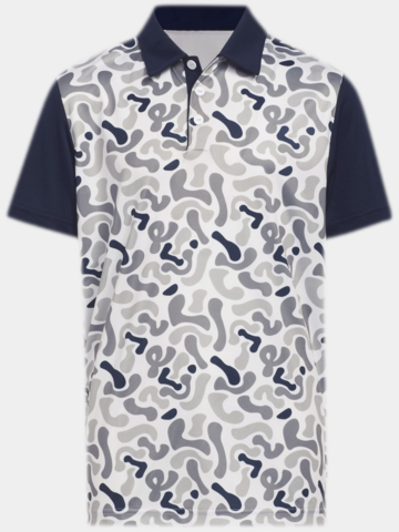 Adidas Chlapecká polokošile s potiskem Camo a polovičním rukávem námořnická modrá