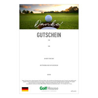 Golf House Gutschein zum Drucken Danke