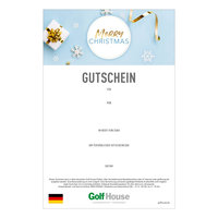 Golf House Gutschein zum Drucken Merry Christmas