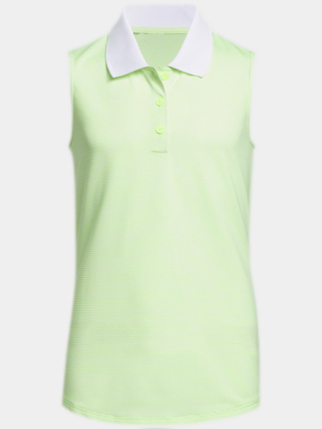 Adidas Dívky bez rukávů Polo světle zelená