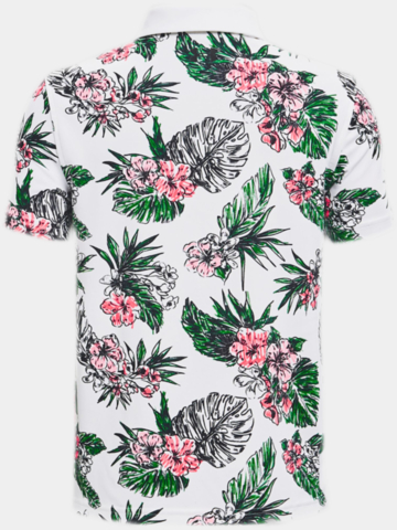 Under Armour Květinová polokošile Performance bílá