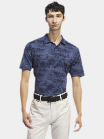 adidas Go-To Print Halbarm Polo navy