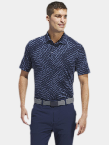 adidas Ultimate365 Allover Print Halbarm Polo navy