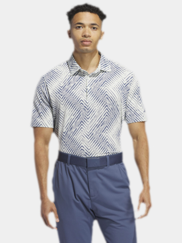 adidas Ultimate365 Allover Print Halbarm Polo hellgrün