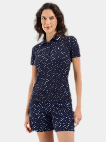 Chervo ALLPRINT Halbarm Polo navy