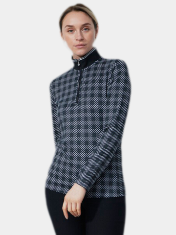 Daily Sports BARRIE LS Polo Stretch Unterzieher kariert