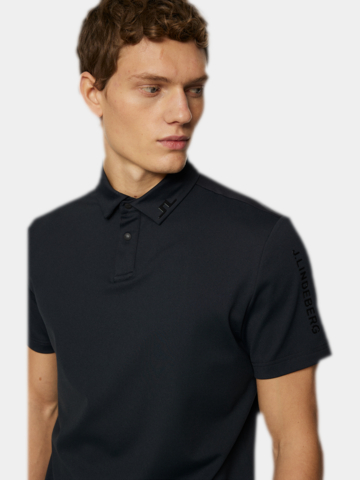 J.Lindeberg  JL PRO Halbarm Polo schwarz