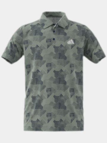 Adidas Chlapecká polokošile SCRIPT POLO s polovičním rukávem olivová