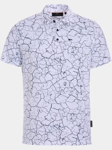 Daniel Springs Crack Druck Funktions Halbarm Polo weiß