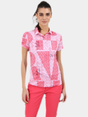 Chervo Alveare Halbarm Polo pink