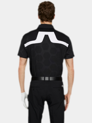J.Lindeberg  KV Tour Mesh Golf Halbarm Polo schwarz