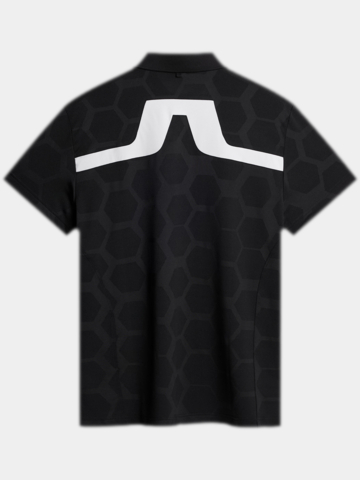 J.Lindeberg  KV Tour Mesh Golf Halbarm Polo schwarz