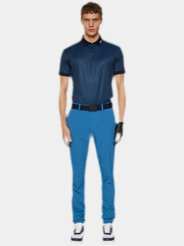 J.Lindeberg  Tour Tech Print Halbarm Polo navy