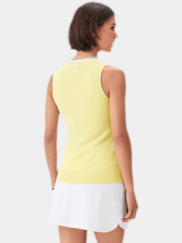 Macade Golf Ana Sleeveless V-Neck Strick Pullunder gelb