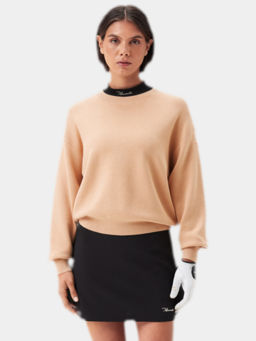 Macade Golf Concept Oversized Sweater Strick Pullover beige