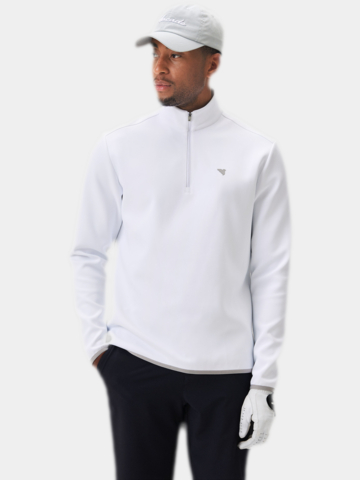 Macade Golf Therma Quarter Zip Stretch Midlayer offwhite