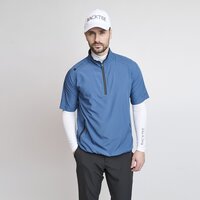 Backtee Mens 80G Packable Shield Halbarm Windshirt dunkelblau