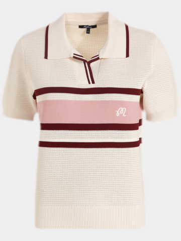 Malbon CARINA Halbarm Polo ecru