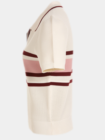 Malbon CARINA Halbarm Polo ecru