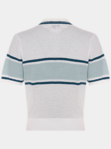 Malbon JADE POLO SWEATER Halbarm Polo weiß