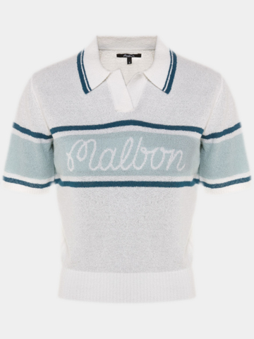 Malbon JADE POLO SWEATER Halbarm Polo weiß