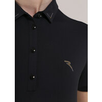 Chervo ANTRACITE Halbarm Polo schwarz