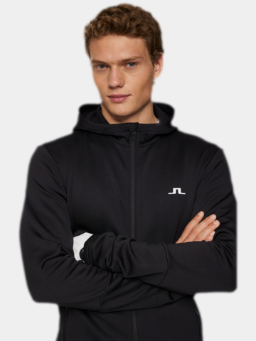 J.Lindeberg Aerial Full Zip Hood Stretch Jacke schwarz