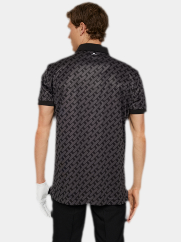 J.Lindeberg  Tour Tech Print Halbarm Polo schwarz