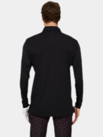 J.Lindeberg  Sean Hybrid Langarm Polo schwarz