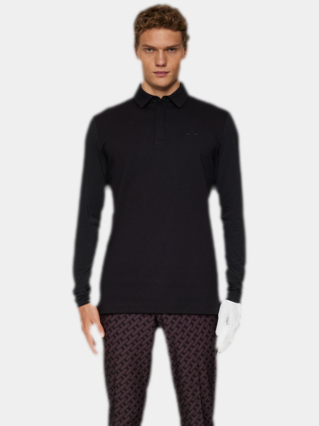 J.Lindeberg  Sean Hybrid Langarm Polo schwarz