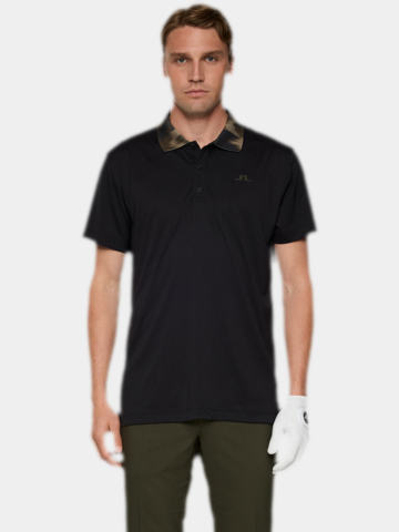 J.Lindeberg  Glen Halbarm Polo schwarz