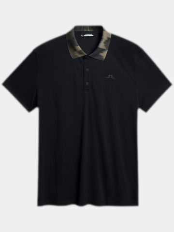 J.Lindeberg  Glen Halbarm Polo schwarz