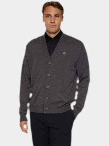 J.Lindeberg Lucas Knitted Cardigan Strick Jacke dunkelgrau