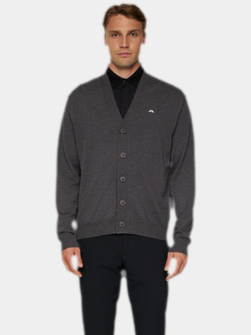 J.Lindeberg  Lucas Knitted Cardigan Strick Jacke dunkelgrau