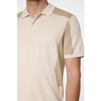 J.Lindeberg  Ruben Knitted Shirt Halbarm Polo beige