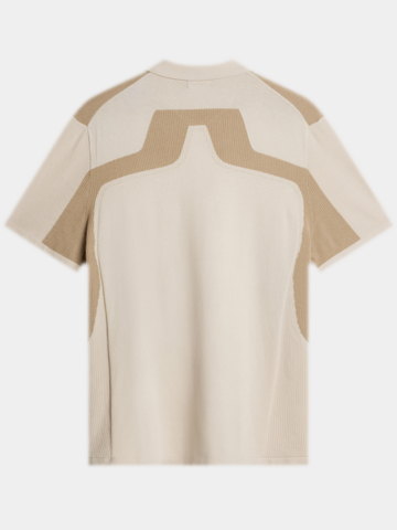 J.Lindeberg  Ruben Knitted Shirt Halbarm Polo beige